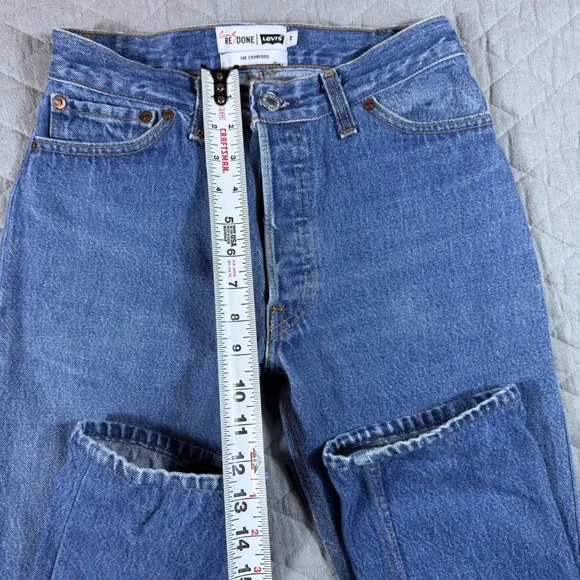 RE/DONE The CRAWFORD Straight Leg Women’s Jeans Classic Blue size 24 - Picture 10 of 15